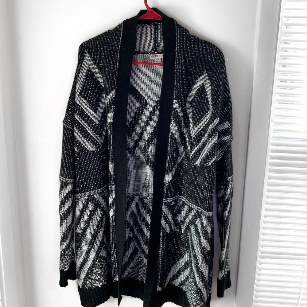 Tribal Print Knit Sweater.